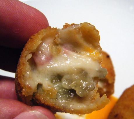 CROQUETAS DE BERENJENA, JAMÓN Y MOZZARELLA