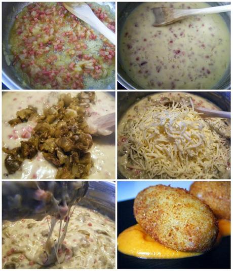 CROQUETAS DE BERENJENA, JAMÓN Y MOZZARELLA