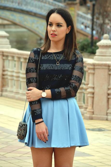 Outfit | Blue paillettes