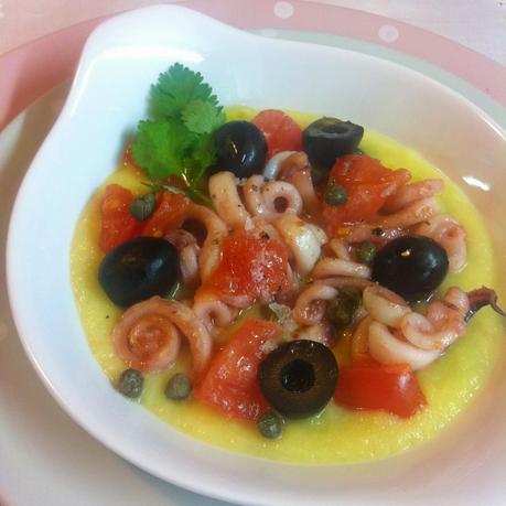 Tallarines De Calamar Con Salsa de Calabacín