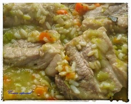 Arroz caldoso con costillas