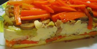 Pastel de verduras y atún