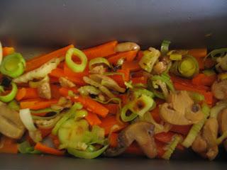 Pastel de verduras y atún