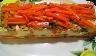 Pastel de verduras y atún