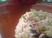 Arroz blanco calabacín, puerro, apio filetes caballa