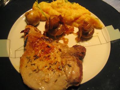 Puré de batata, verduras y soja