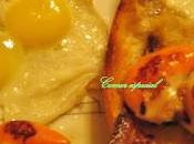 Tosta vieiras huevos codorniz calabacín