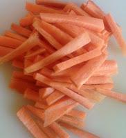 Fideos de soja con verduras y pechuga de pavo