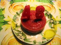 Minitarta de cumpleaños sin lactosa ni huevos