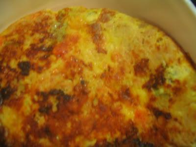 Tortilla de verduras y atún al natural