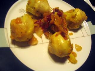 Alcachofas salteadas con ajos, gambas y jamón serrano Alcachofas salteadas con ajos, gambas y jamón serrano