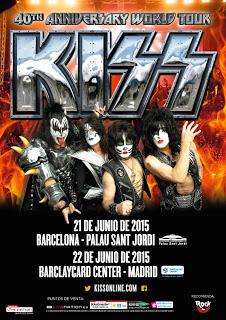 Las entradas para Kiss en Barcelona y Madrid, a la venta el viernes 28 de noviembre