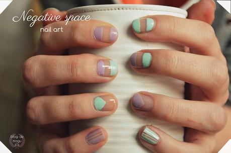 ♔ Manimonday - Pasteles Negative Space / Nail Art ❀