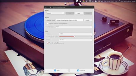 Captura de pantalla de 2014 11 22 174102 1024x575 Simple Screen Recorder, cuando capturar pantalla era casi imposible.