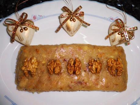 Turrón de nata-nueces