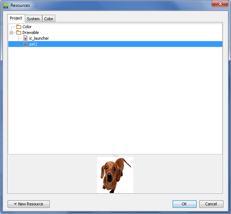 Elegir imagen en los recursos drawable Elegir imagen en los recursos drawable