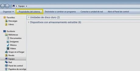 Windows 7 propiedades del sistema