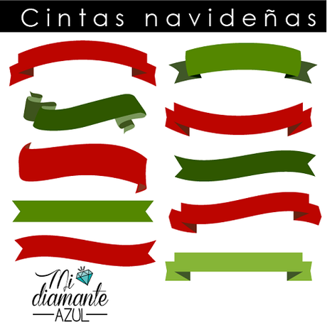 Freebies: Cintas navideñas para hacer cartelitos Freebies: Cintas navideñas para hacer cartelitos