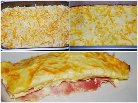 Pastel de patatas y jamón york