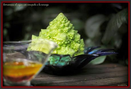 Romanescu al vapor con vinagreta a la naranja tererecetas 04