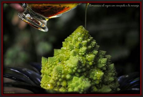 Romanescu al vapor con vinagreta a la naranja tererecetas 03