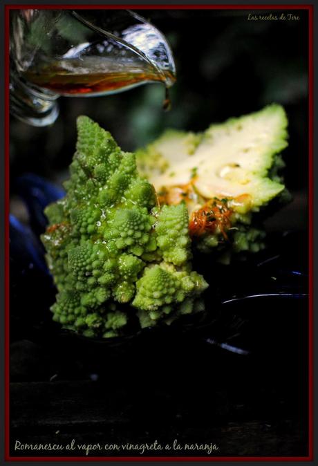Romanescu al vapor con vinagreta a la naranja tererecetas 05
