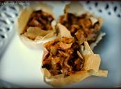 Cestas rellenas níscalos.