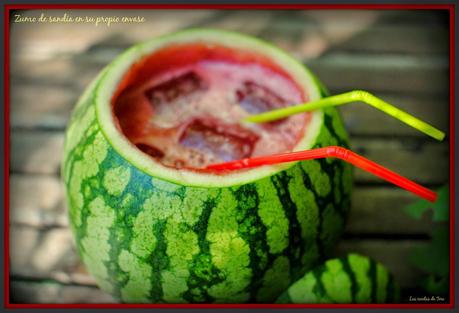 Zumo de sandía en su propio envase tererecetas 02