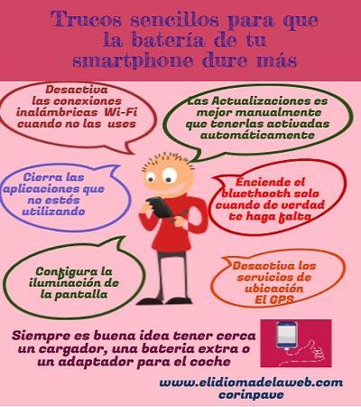 para que la bateria dure más Trucos para que la batería de tu smartphone dure más
