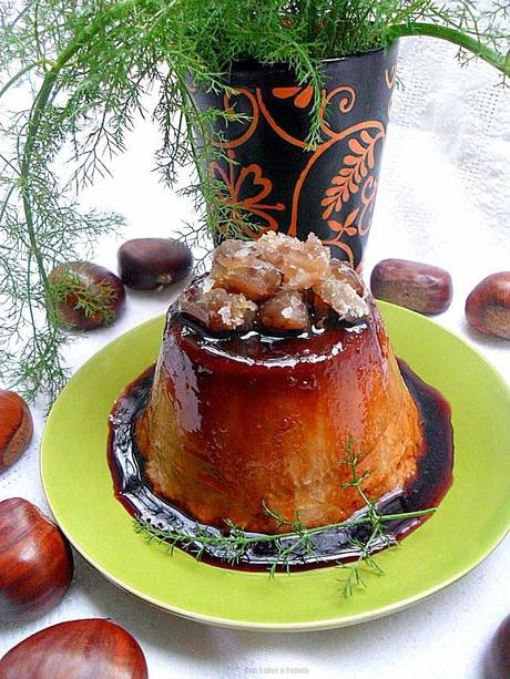 Flan de castañas gallegas