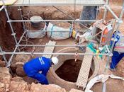 punto finalizar vaciado pozo romano yacimiento arqueológico Clunia (Burgos)