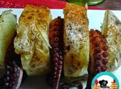 Brochetas patatas pulpo
