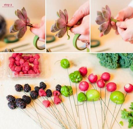 diy ramo novia vegetal