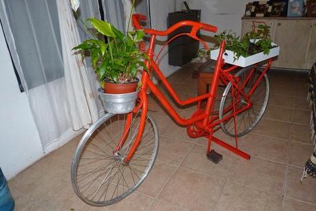 Bicicletas recicladas para poner plantas