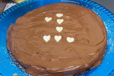 Tarta de fresas, mermelada de pera y chocolate Reto Alfabeto Dulce