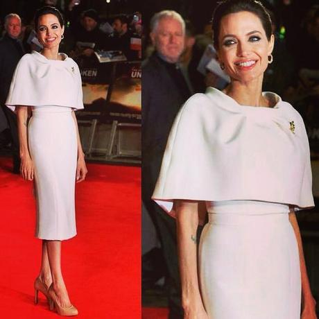 #AngelinaJolie in London dressed by #RalphAndRusso Súper #JackieO #weloveherstyle 💖👠💋💖👍 #fashion #moda #style #lookandfashion #instafashion #design #lifestyle #aloastyle