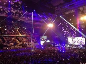 Fotografía del estado del Palacio de Deportes de Madrid durante el concierto de Malú