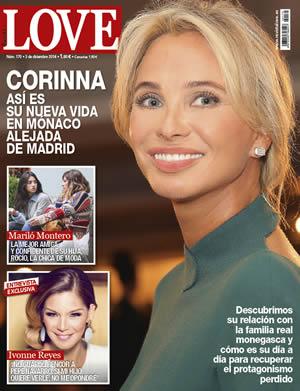 Corinna en la portada de la revista Love