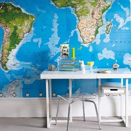 Decorar con Mapas Mundi