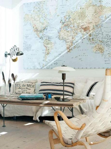 Decorar con Mapas Mundi