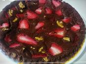 Recetas fit: tarta proteica chocolate fresas