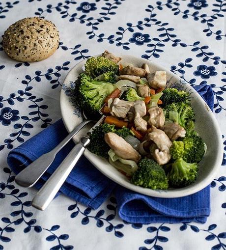 POLLO CON VERDURAS PARA CUIDARSE