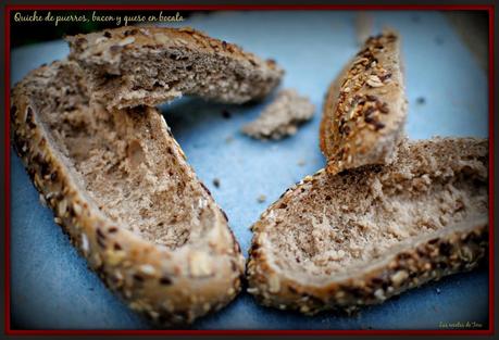 Quiche de puerros, bacon y queso en bocata 02