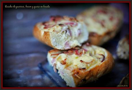 Quiche de puerros, bacon y queso en bocata 05