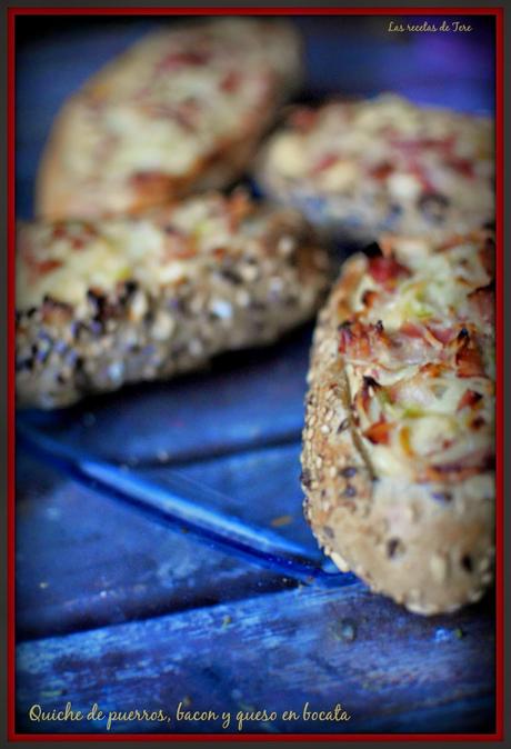 Quiche de puerros, bacon y queso en bocata 03