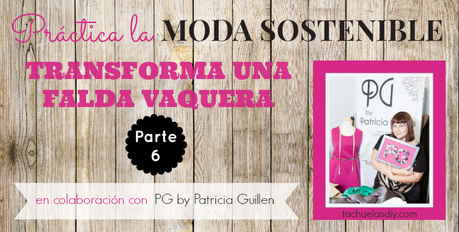 Práctica la MODA SOSTENIBLE: Transforma una falda vaquera DIY Tutorial de moda sostenible,donde aprenderás a transformar una falda vaquera anticualda y ancha y darle un estilo moderno y estilizado.