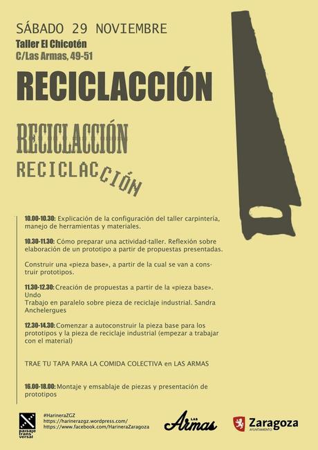 Reciclacción, taller de autoconstrucción del proceso #HarineraZGZ