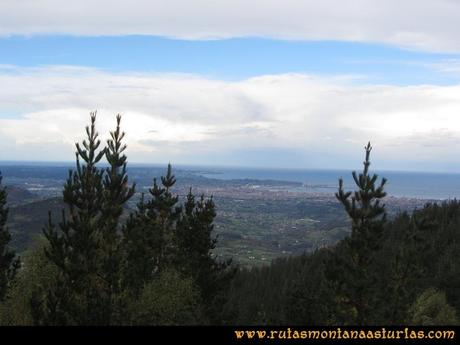 Ruta Deva, Gavio Cimero, Fario, Peña Cuatro Jueces: Mirador sobre Gijon