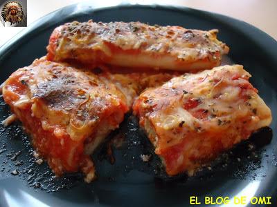 CANELONES DE CARNE Y VERDURAS SIN BECHAMEL