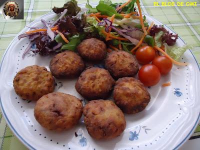 ALBÓNDIGAS DE PATATA Y REQUESÓN